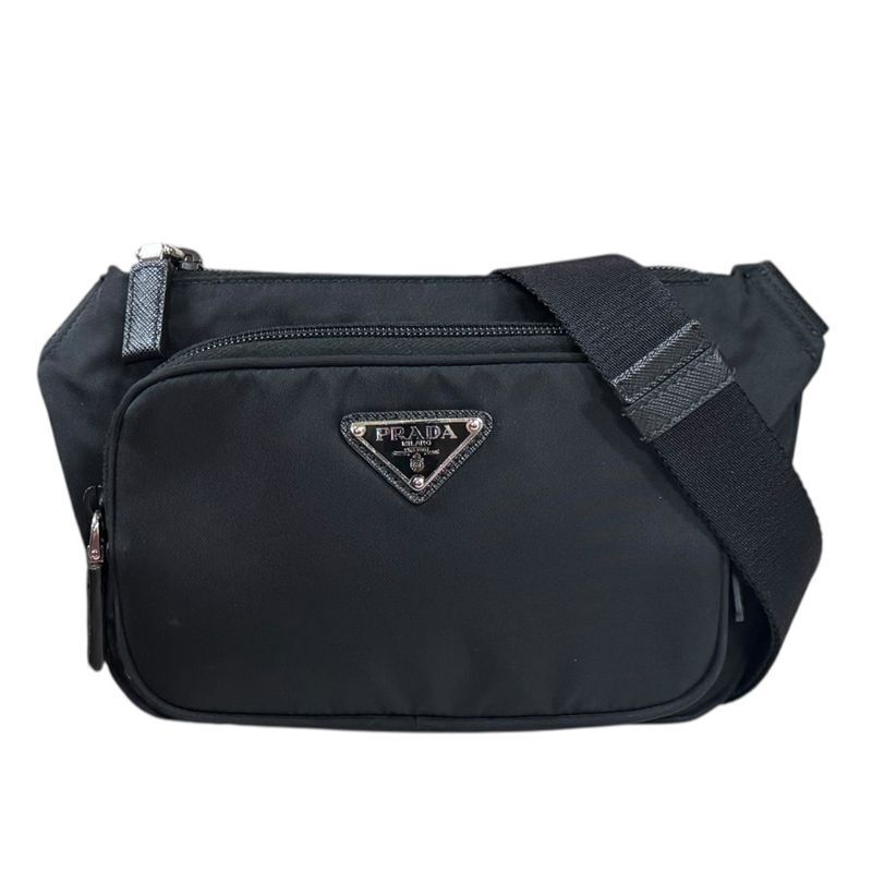 Prada Shoulder Bag Nylon 2vh128 Black Mens Prada Prada